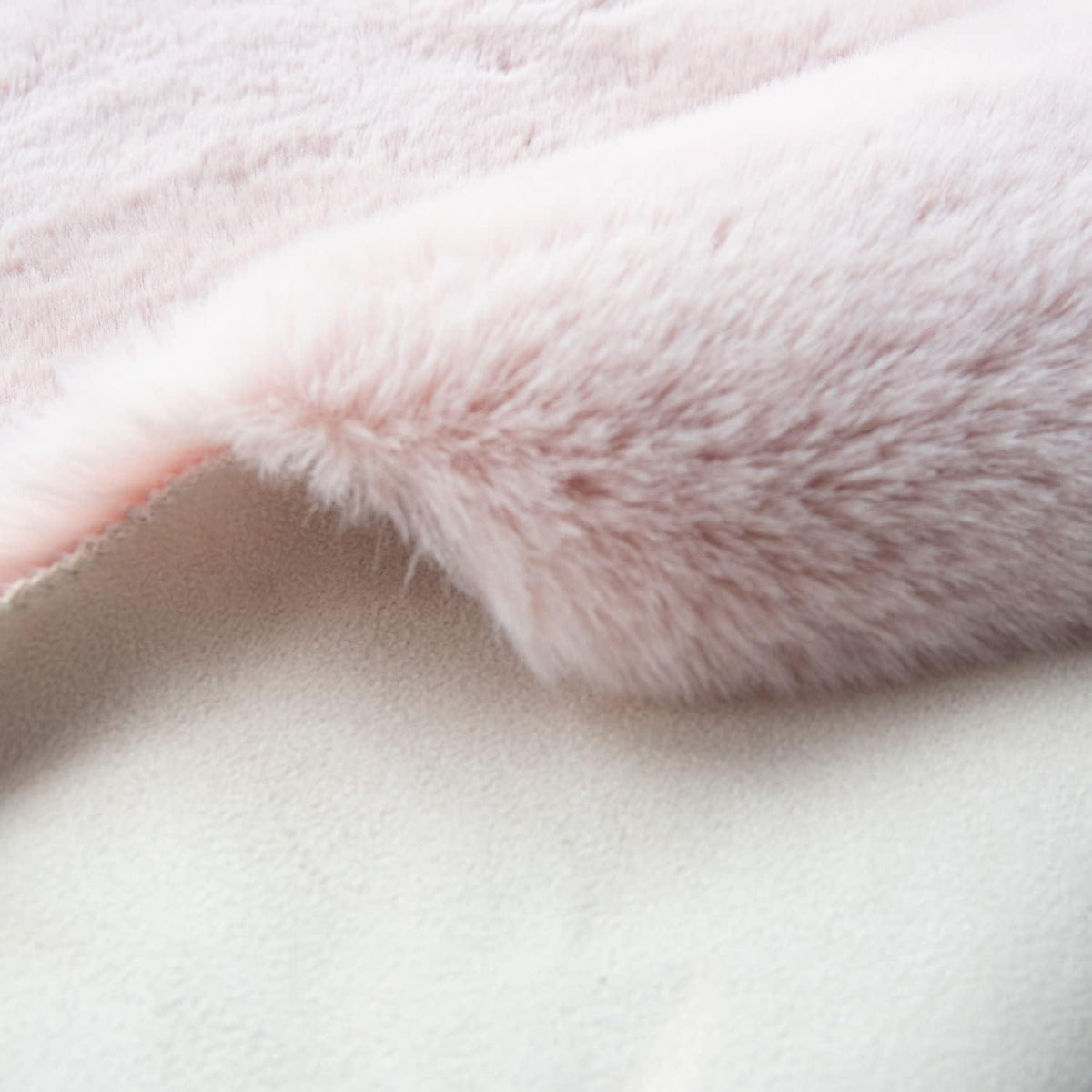 Runder Flauschteppich Rosa 240 cm – Weicher Kunstfell Teppich