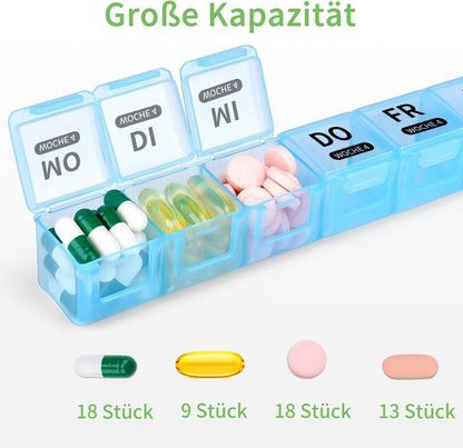 Wochenpillendose 7 Tage 30 Fächer Medikamentenbox