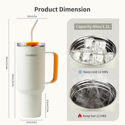 Blackube 1200ml Trinkbecher aus Edelstahl BPA-frei Blau
