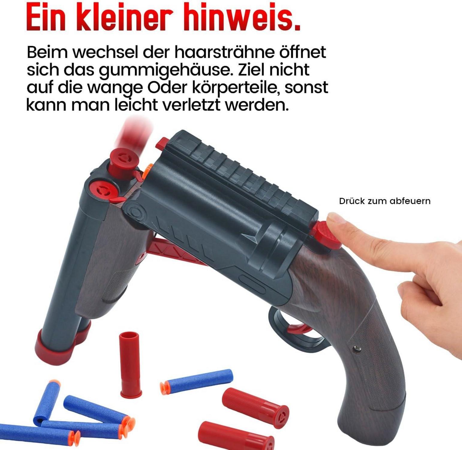 Double Barrel Soft Bullet Blaster Spielzeug Schaum Dart Geschenk