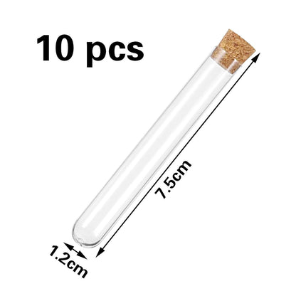 10 Stück 12*75mm Reagenzgläser mit Korken