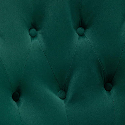 Ohrensessel mit Hocker, Grün – Bequemer Samt Relaxsessel