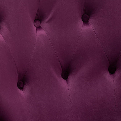 Lila Ohrensessel mit Hocker – Samt Relaxsessel für Wohnzimmer