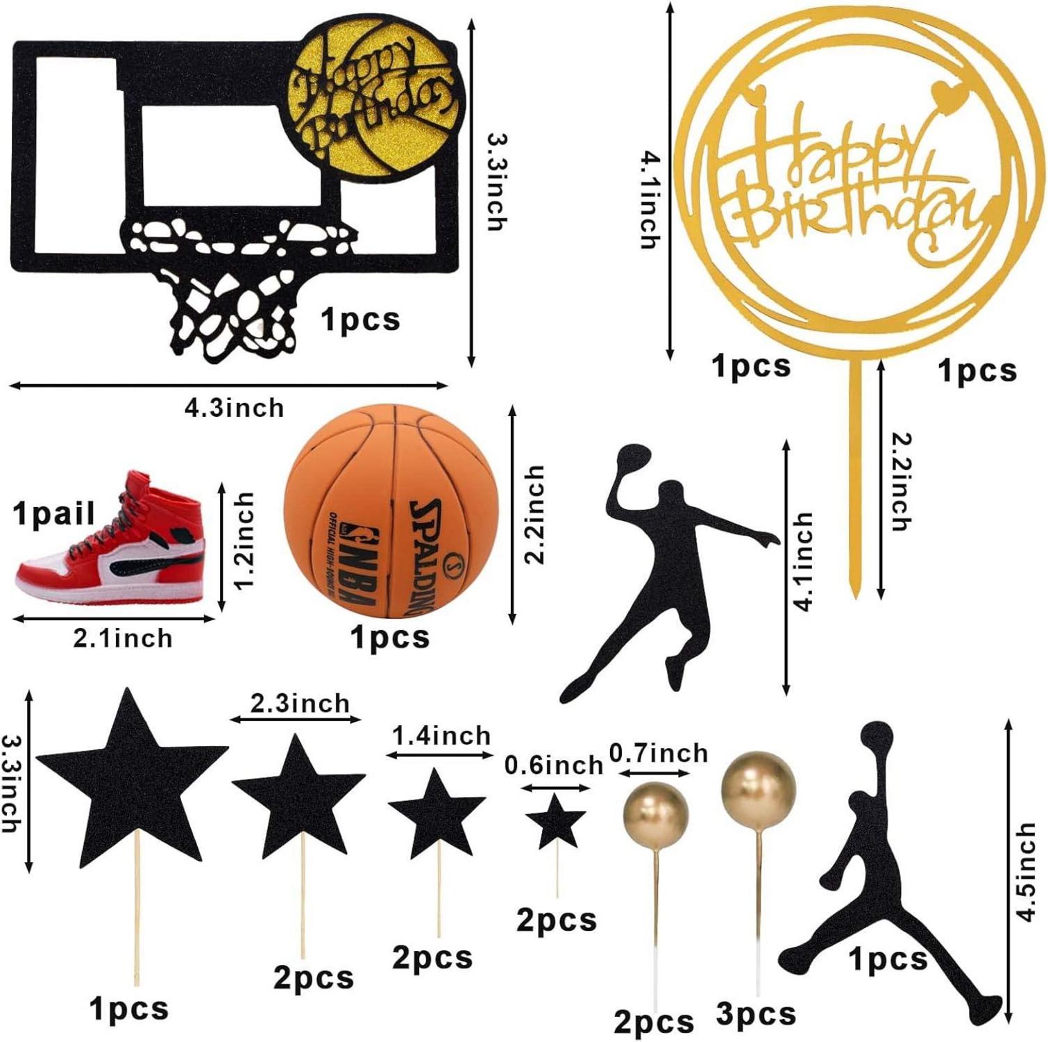 Basketball-Kuchendekoration Set, 17-teilig, für
