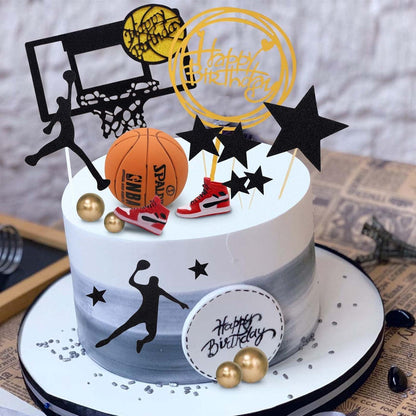 Basketball-Kuchendekoration 17 Stück Geburtstagsparty-Zubehör Jungen Herren