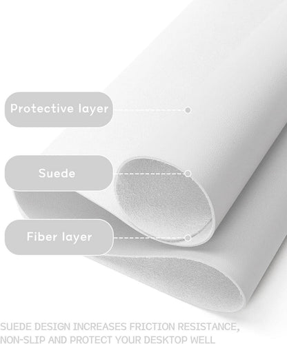 Großes Mousepad mit Leder & Rutschfestem