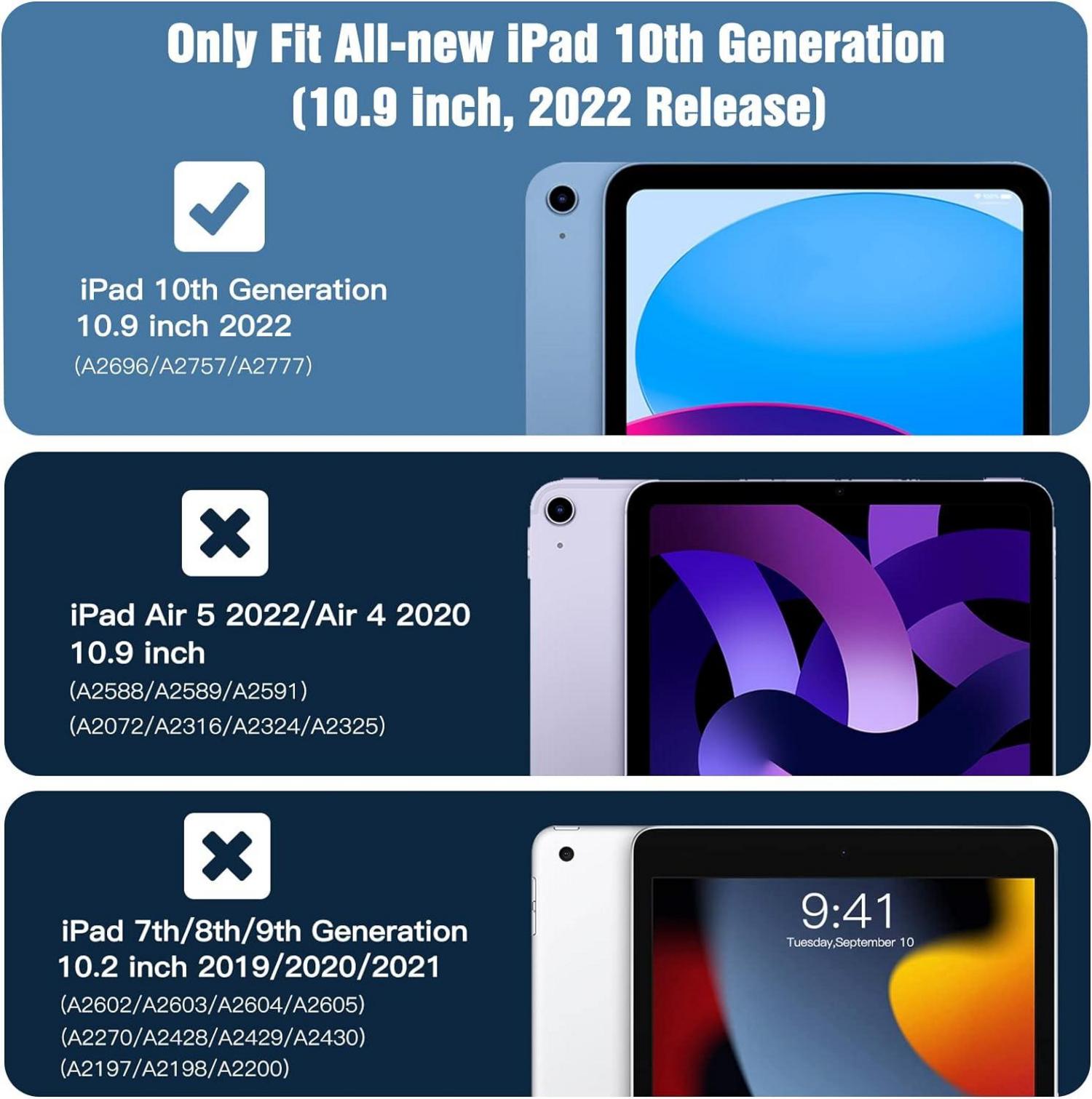 iPad 10 Hülle TPU Schutzhülle mit Transparenter