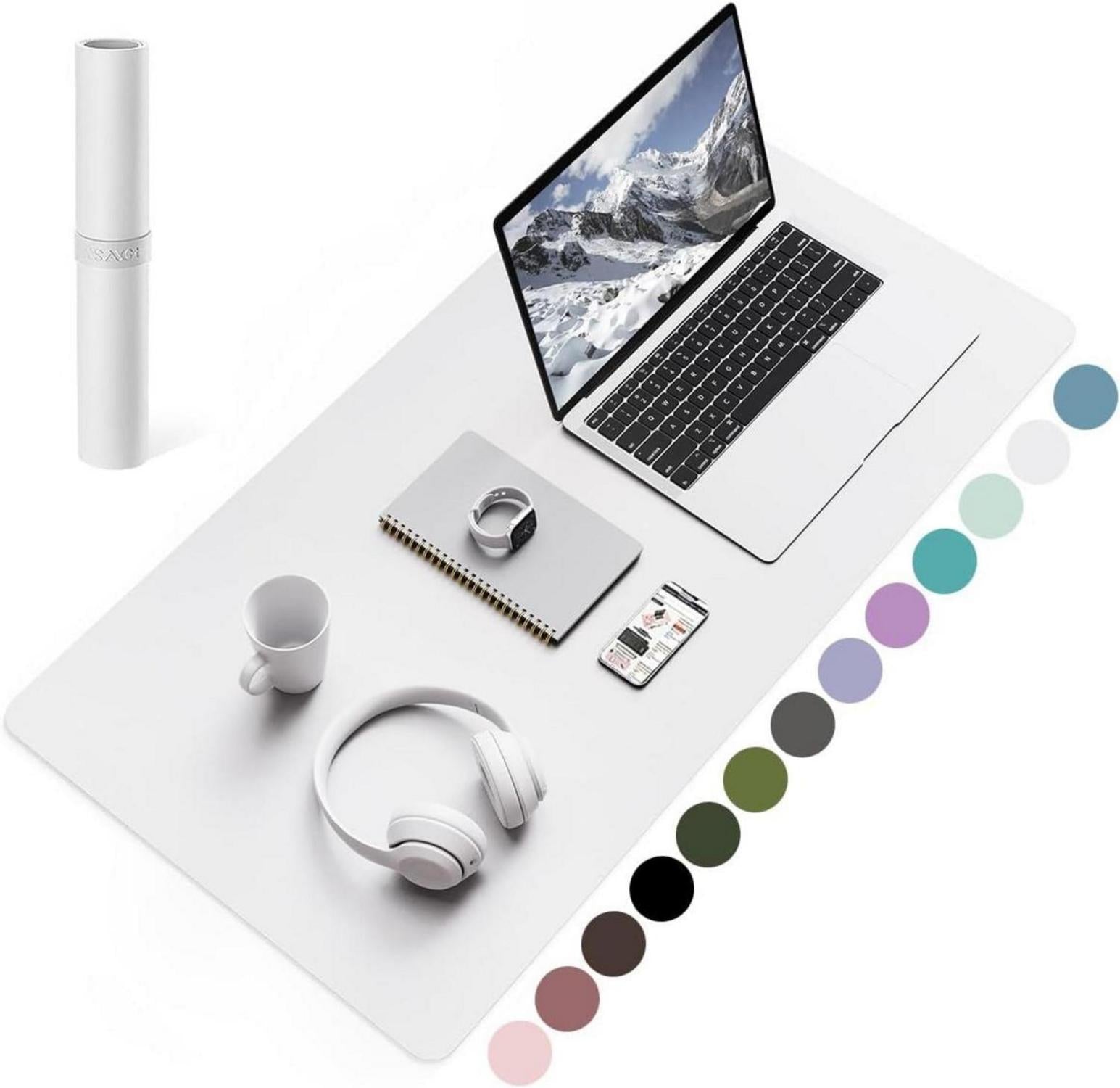 Großes Mousepad Schreibtischunterlage mit Leder 80x40cm