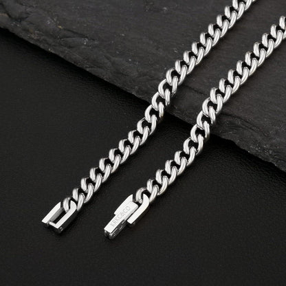 Panzerkette Herren 5mm Edelstahl 18K Gold Vergoldet 61cm Silber