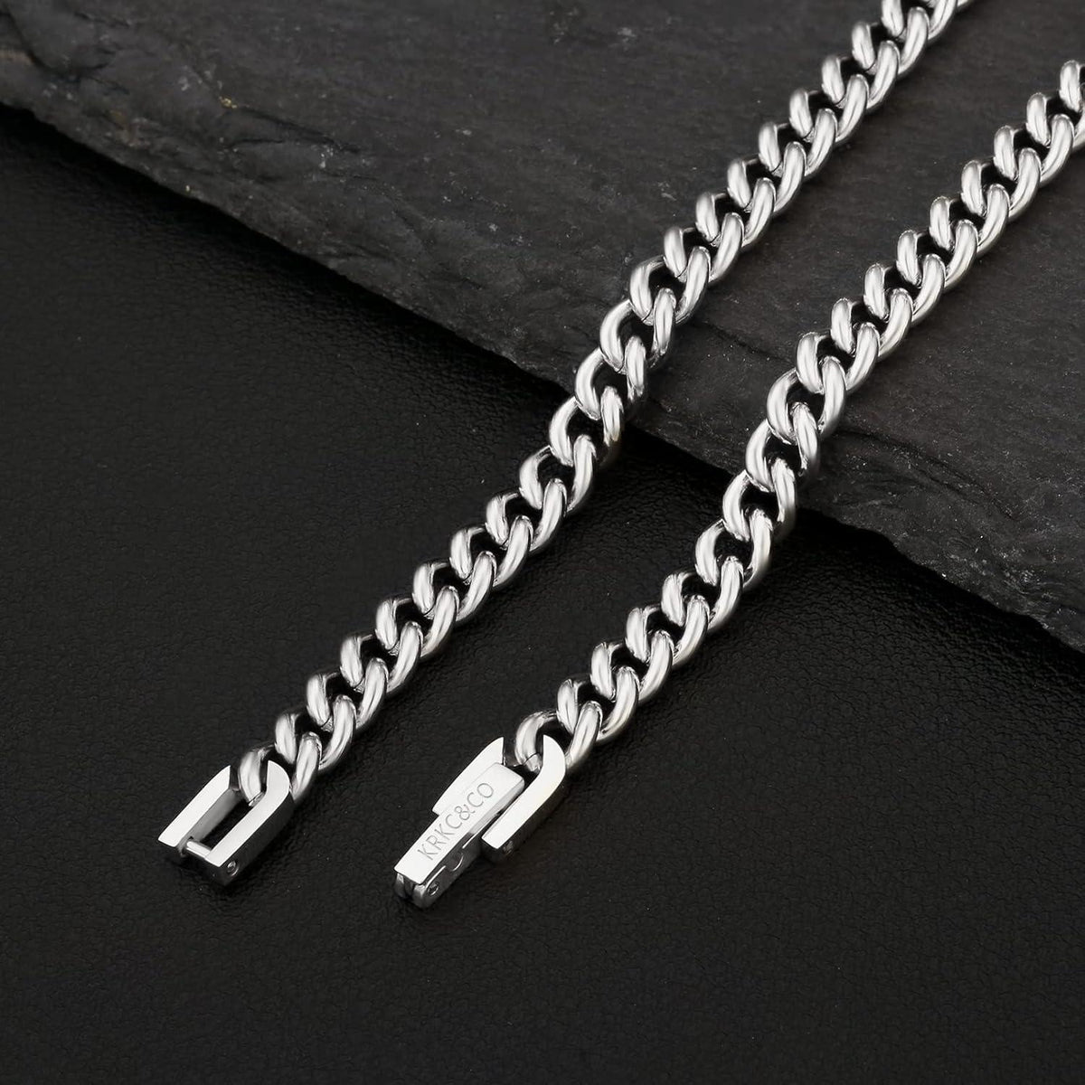 Hochwertige Panzerkette Herren/Damen 5mm Edelstahl 18K Vergoldet 41-61cm