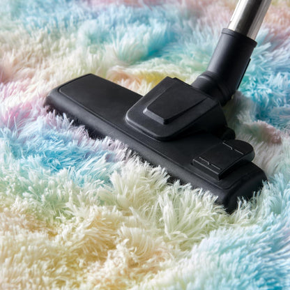 Plüsch Teppich Rund Flauschiger Teppich Mädchen Kinder Regenbogen 120