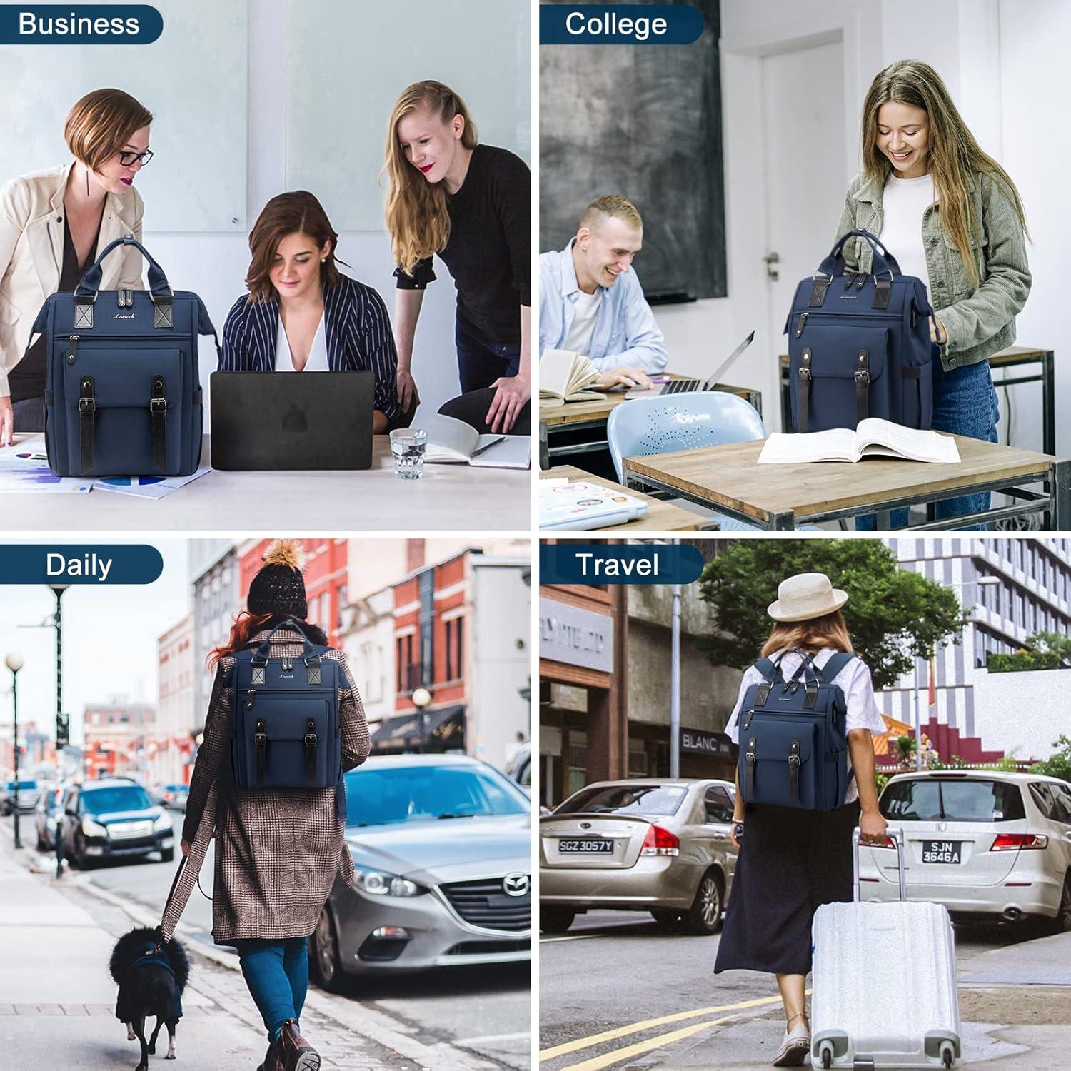 Damen Rucksack Groß 17 Zoll Laptoptasche Mädchen Wasserdicht Uni