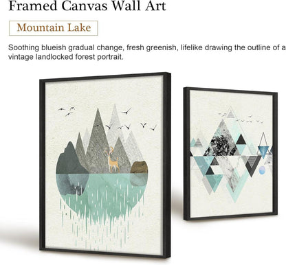 Abstrakte Wandbilder Geometrische Landschaft