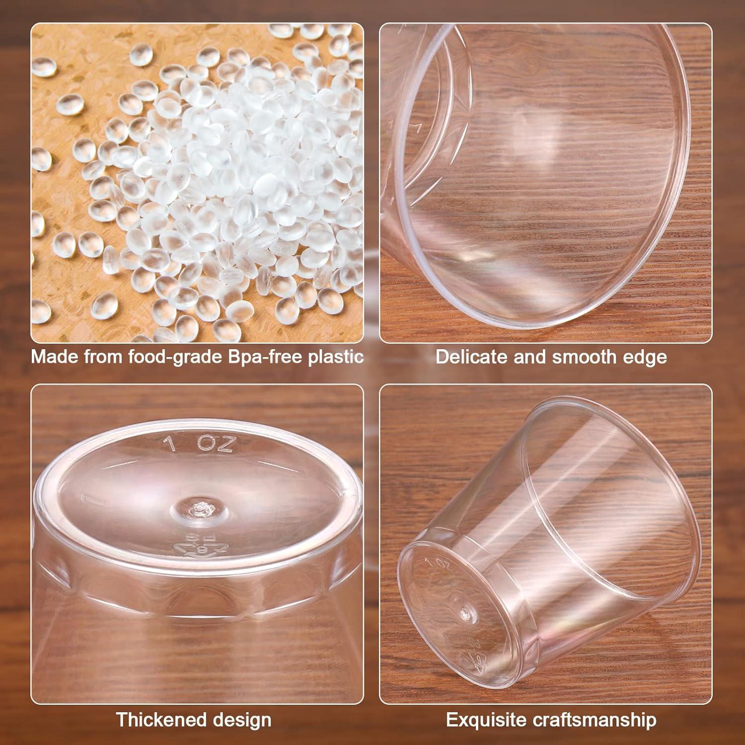150er Set Plastik Schnapsgläser 30ml transparent wiederverwendbarer