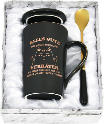 Abschiedsgeschenk Kollegen Kaffeetasse Alles Gute Spruch 400ml Ginlee
