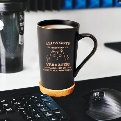 Abschiedsgeschenk Kollegen Kaffeetasse Alles Gute Spruch 400ml Ginlee