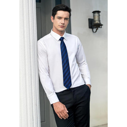 Krawatten-Set Herren mit Einstecktuch, kariert/gestreift, navyblau
