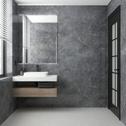 Selbstklebende Marmor Granit Tapete Dunkelgrau 80x400cm PVC Folie