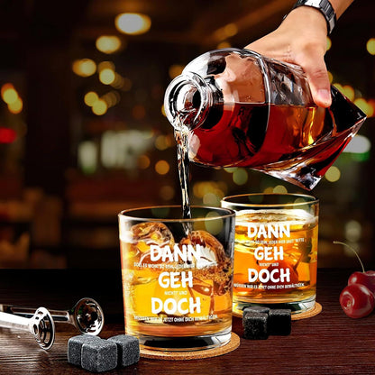 Whiskeyglas „DANN GEH DOCH“ 300ml Kollegen Abschiedsgeschenk