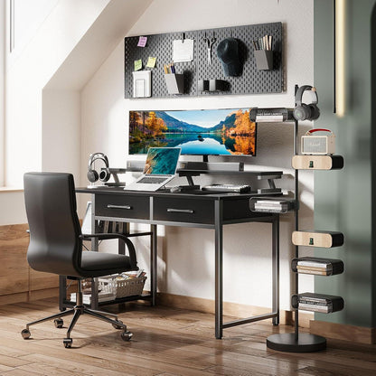 ODK Schreibtisch mit Regalen, Computertisch 120x50x87cm