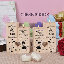 Hochzeitsgeschenk Kerzenständer Mr. und Mrs. Holz