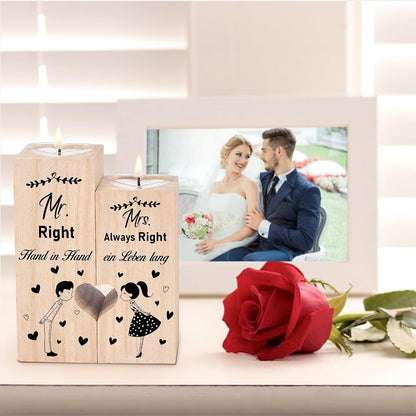 Doppelseitig Bedruckter Hochzeitskerzenständer für Brautpaar