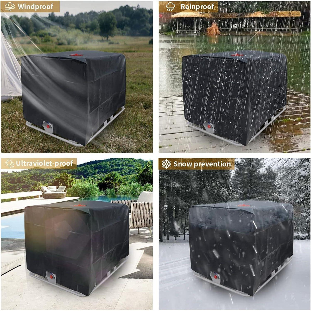 IBC Tank Abdeckung 1000L – Schutzplane für Wassertank