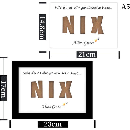 NIX Geldgeschenk Verpackung für Geburtstage und Hochzeiten