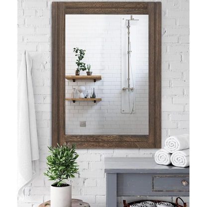 Rustikaler Holzspiegel 70x50 cm – Wandspiegel für Schlafzimmer & Wohnzimmer
