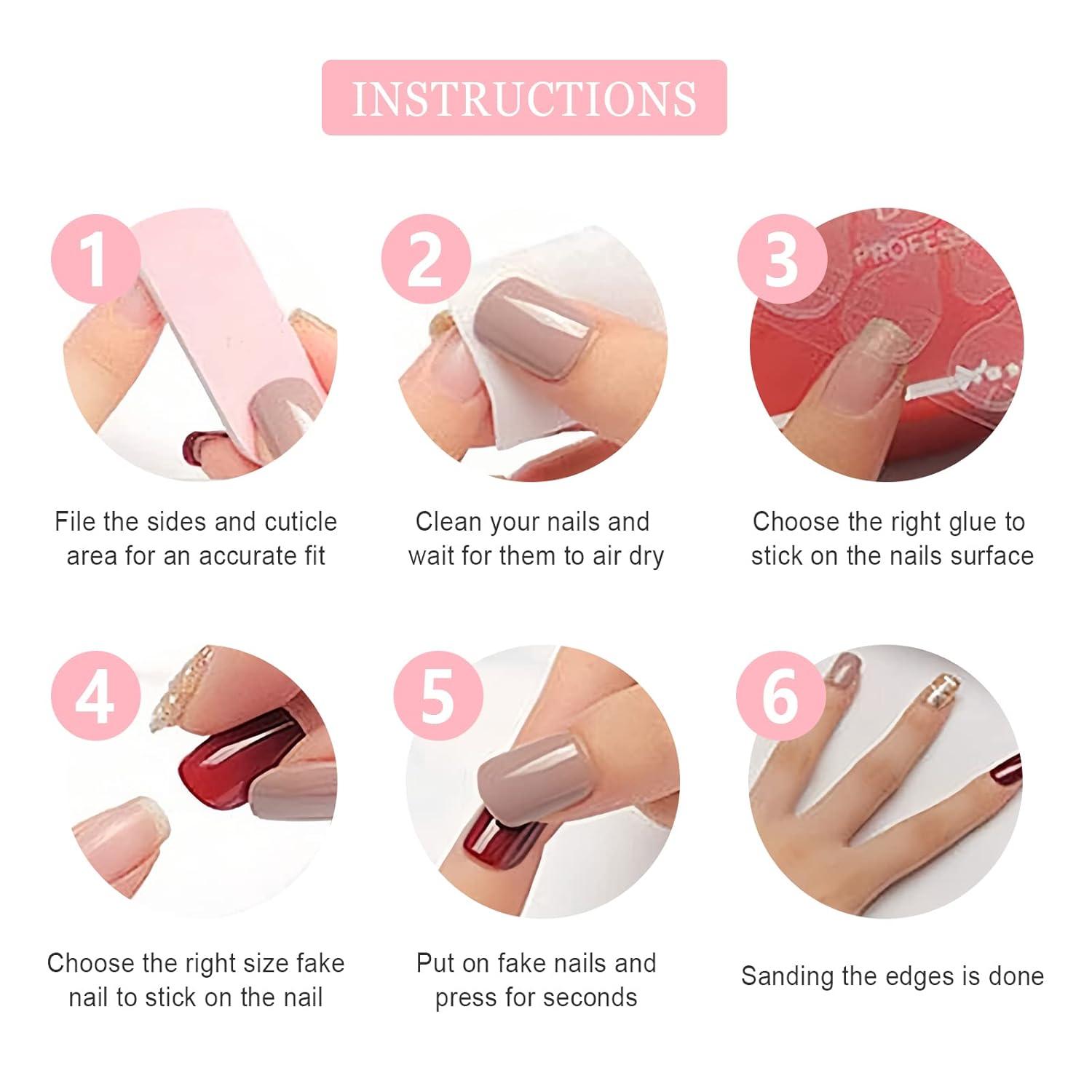 24 Stück Stiletto Künstliche Nägel Ballerina Press on Nails Gradient