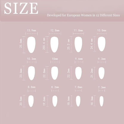 24 Stück Mittel Press On Nails Schwarz Weiß Acryl Nägel zum Aufkleben Glossy Fake Nails