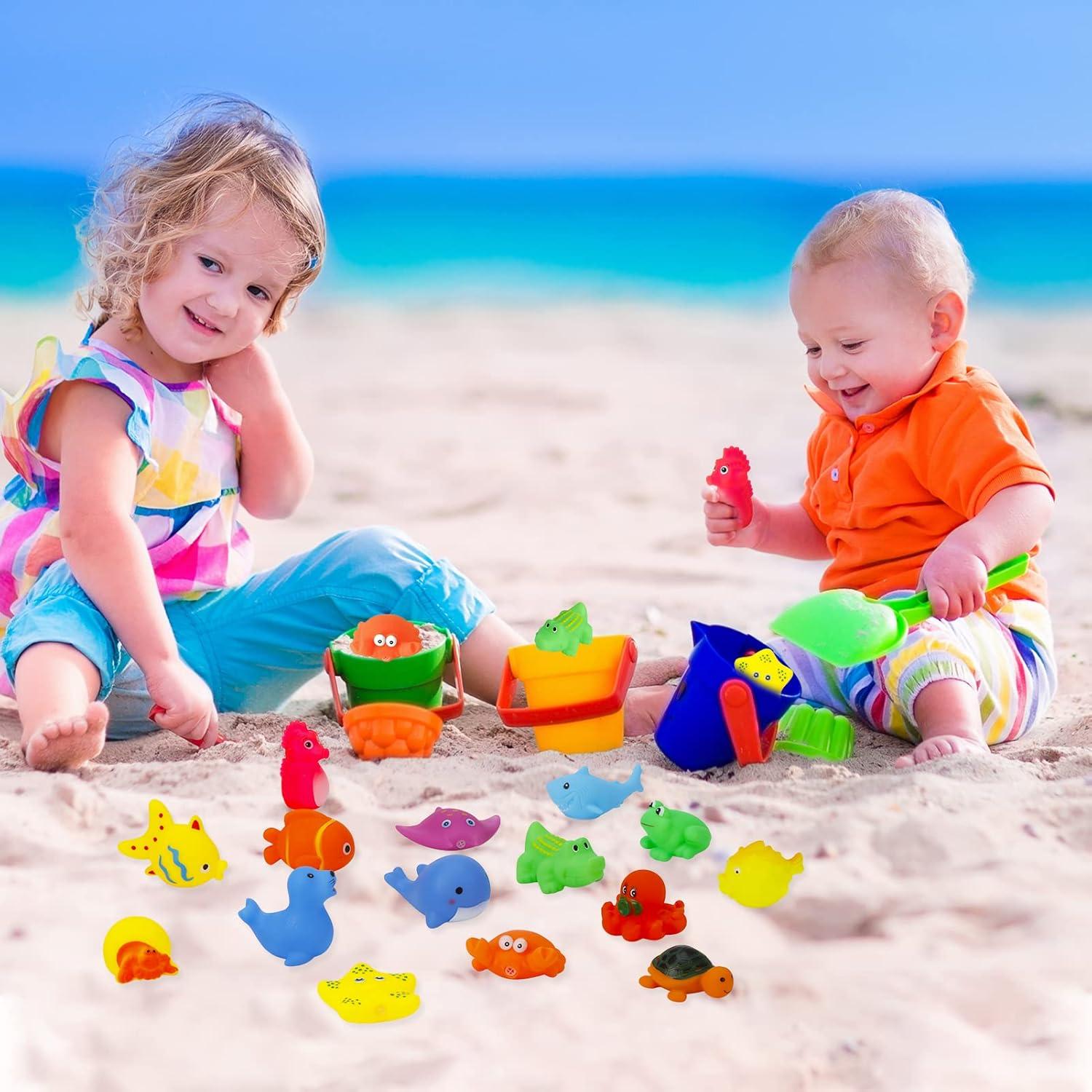 Heyu-Lotus 18-teilig Badespielzeug für Kleinkinder, Wasserspielzeug