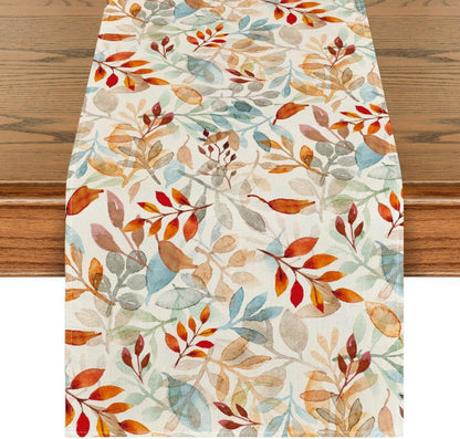 Herbst Tischläufer Saisonal Küche Deko Blätter 40x100 cm
