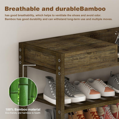 Mafalion Bambus Schuhregal 6 Tier Shoe Storage Organizer