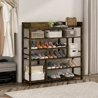 Mafalion Bambus Schuhregal 6 Tier Shoe Storage Organizer