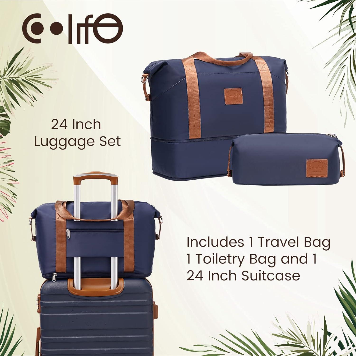 COOLIFE Hartschalen Koffer Set Reisekoffer 4 Rollen TSA