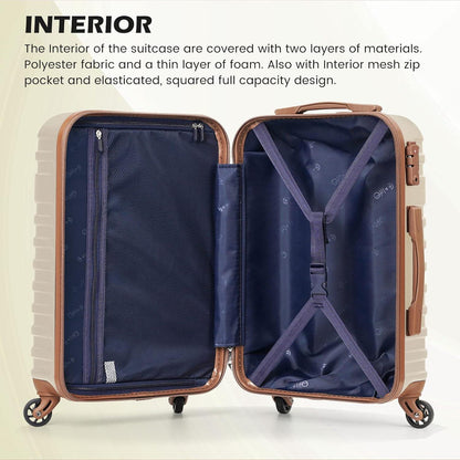 Hartschalen Koffer Set 3tlg Blau TSA-Schloss Handgepäck