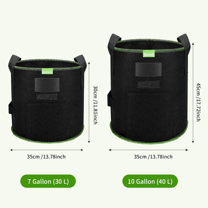 4er Set Pflanzsack 40L Atmungsaktive Pflanztöpfe für Gemüse