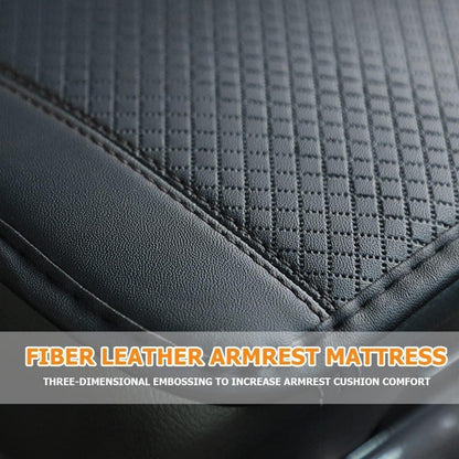 Armlehnenkissen Mittelkonsole Auto Schwarz in Lederoptik