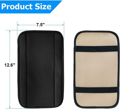 Leder Armlehnenkissen Mittelkonsole Auto Schwarz