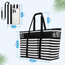TEUEN XXL Strandtasche Damen Wasserdicht 45L Streifen