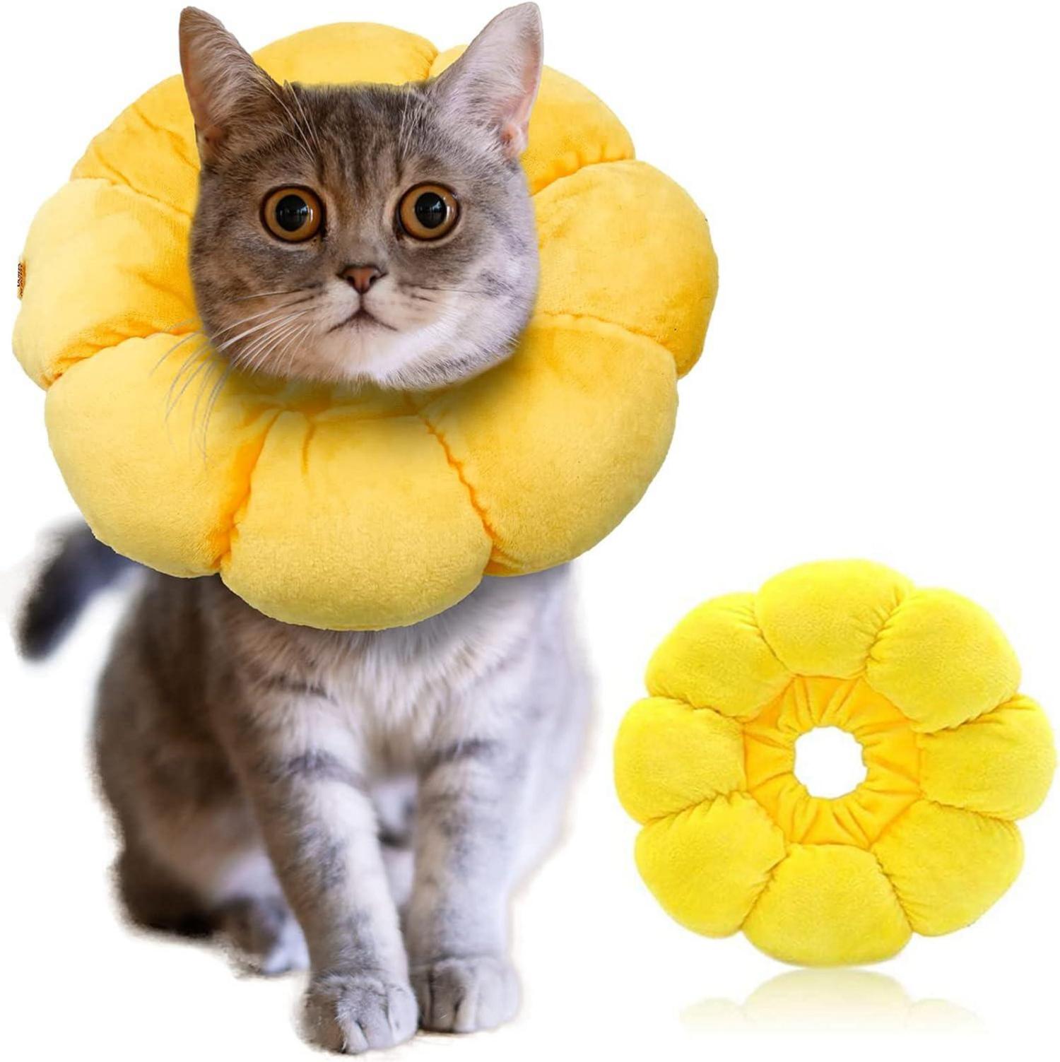 Verstellbare Sonnenblume Katzenhalskrause für kleine Hunde