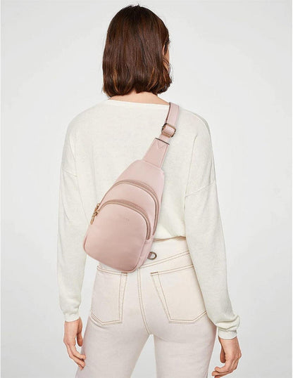 Telena Damen Crossbody Umhängetasche PU Leder Gelb Stylisch