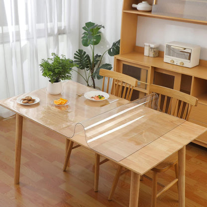 Transparente Tischfolie 80x140cm | 3mm PVC Tischdecke Schutz