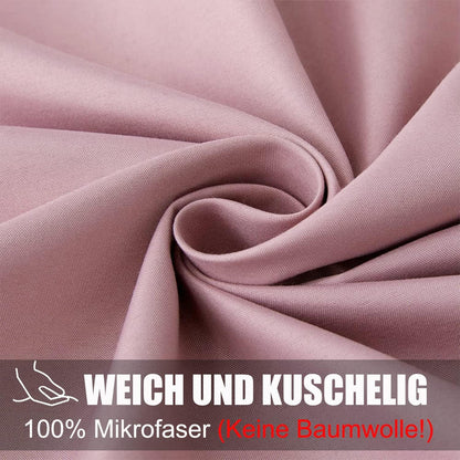 Bettwäsche 200x200 Rosa - Weich Bügelfrei Knitterfrei 2er