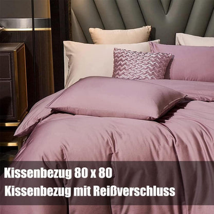 Soifox Bettwäsche Set 200x200 Rosa 2 Kissenbezüge 80x80cm