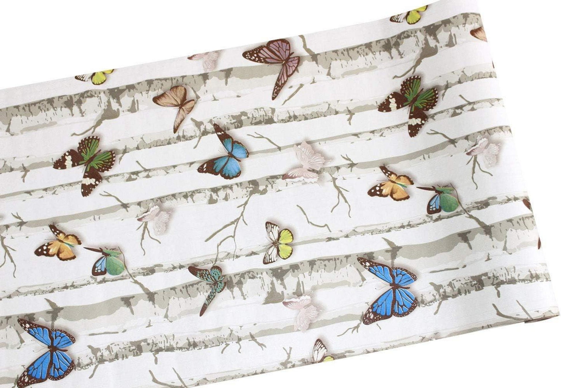 Selbstklebende Schmetterling Tapete PVC Weiß Baum Möbelfolie