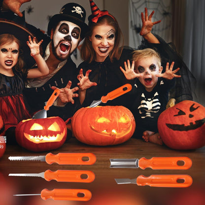 Halloween Kürbis Schnitzset 7-teilig Edelstahl DIY Dekoration für