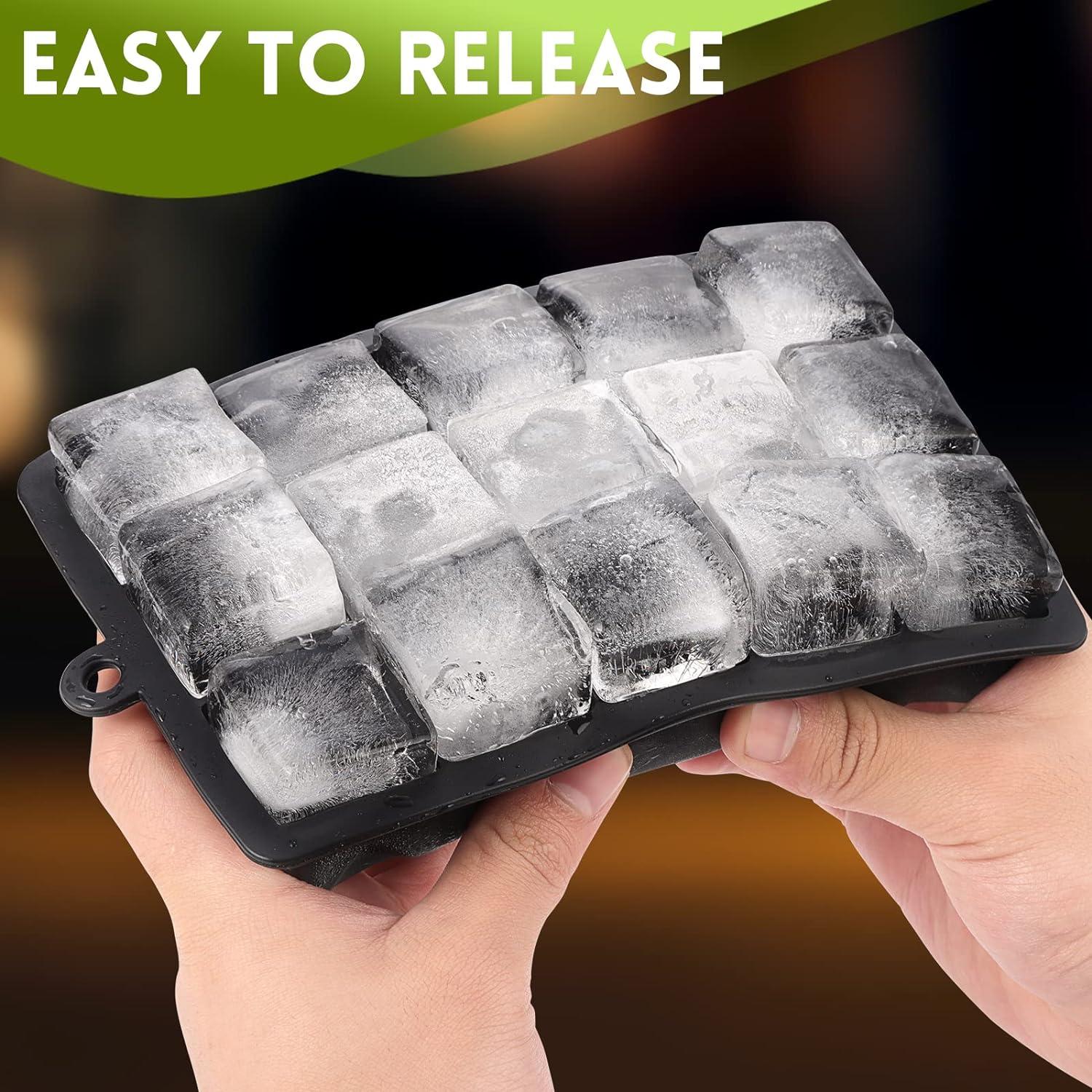 Eiswürfelform Silikon 3er-Pack mit Deckel Kugel Behälter