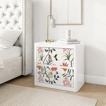 Selbstklebende Tapete Blumen Vögel PVC Vinyl Wandfolie 44cm x 300cm